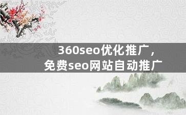 360seo优化推广，免费seo网站自动推广