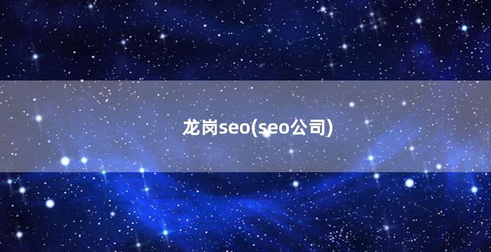 龙岗seo(seo公司)
