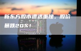 新东方股市遭遇重挫，股价暴跌20%！