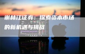 谢林江证券：探索资本市场的新机遇与挑战