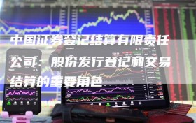 中国证券登记结算有限责任公司：股份发行登记和交易结算的重要角色