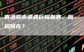 香港股市遭遇巨幅抛售，原因何在？