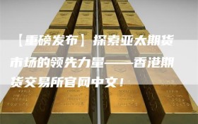 【重磅发布】探索亚太期货市场的领先力量——香港期货交易所官网中文！