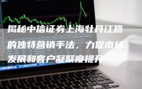 揭秘中信证券上海牡丹江路的独特营销手法，力促市场发展和客户凝聚度提升