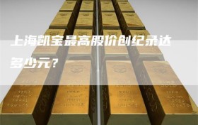 上海凯宝最高股价创纪录达多少元？