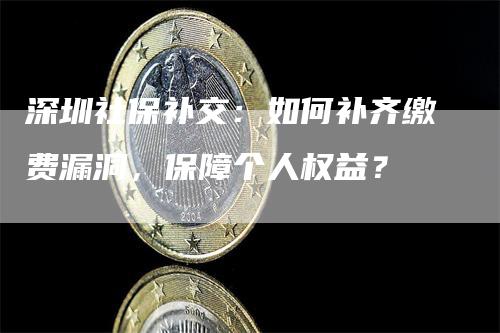 深圳社保补交：如何补齐缴费漏洞，保障个人权益？